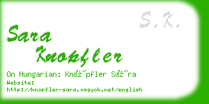 sara knopfler business card